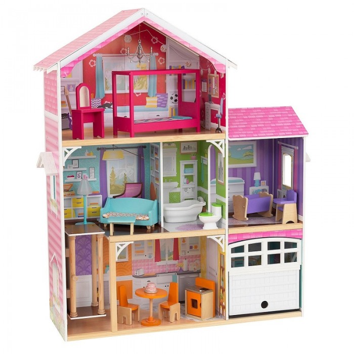 Casuta mare din lemn Avery DollHouse KidKraft de joaca cu papusi - cu sunete si lumini